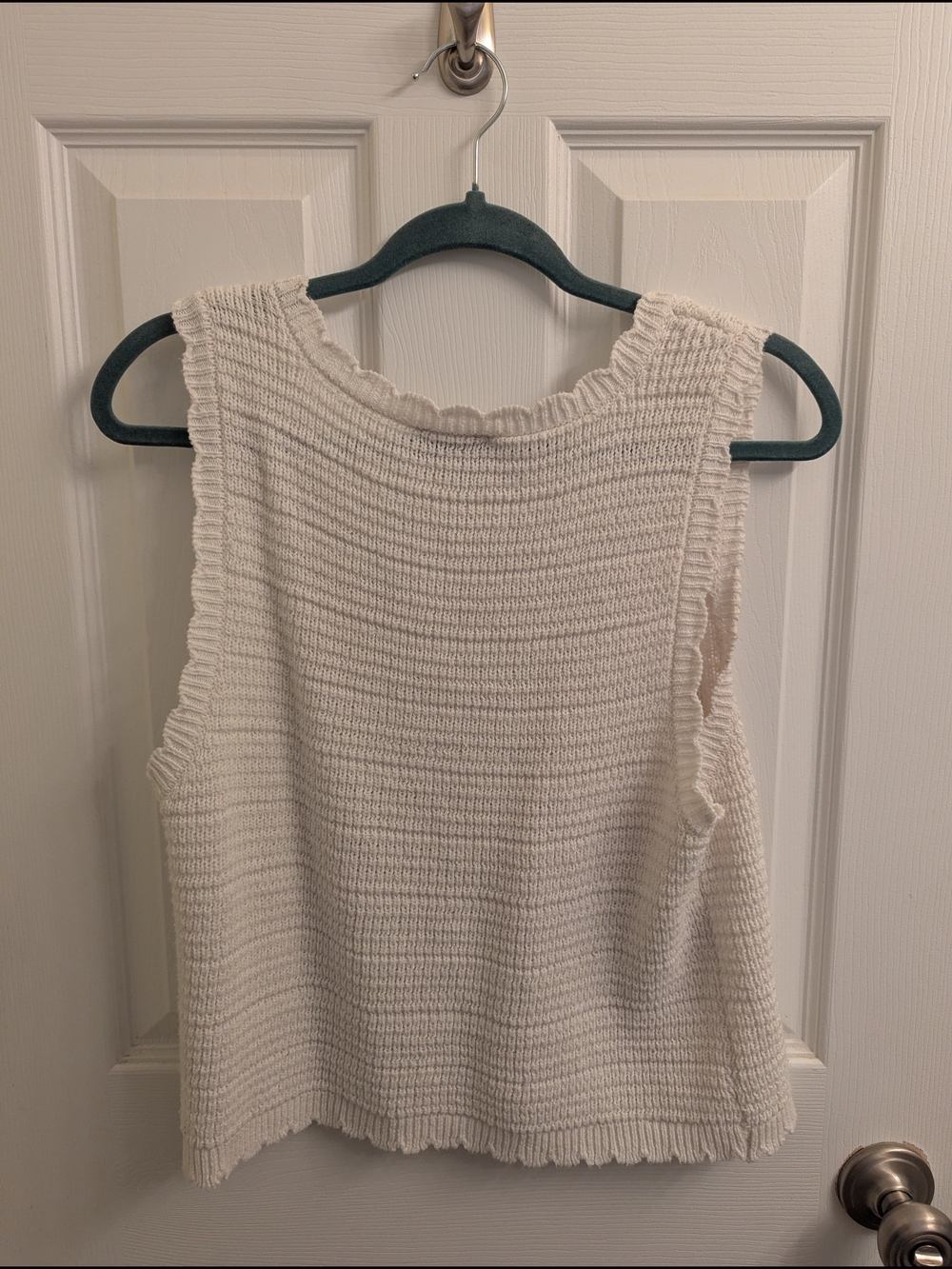 Pink Rose Cream Ribbed Knit Sweater - Picture 4 of 4